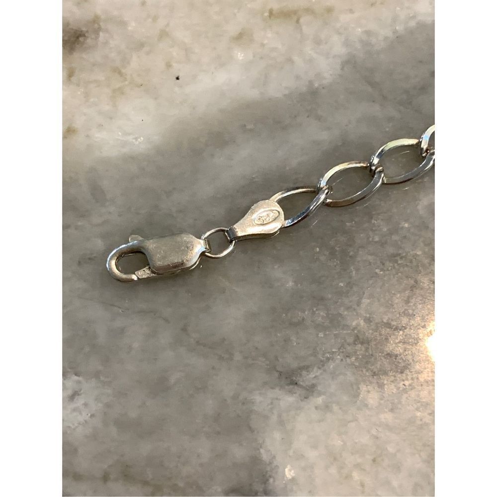 .925 7” Sterling Silver Charm Bracelet #charms #Italy - Picture 5 of 6